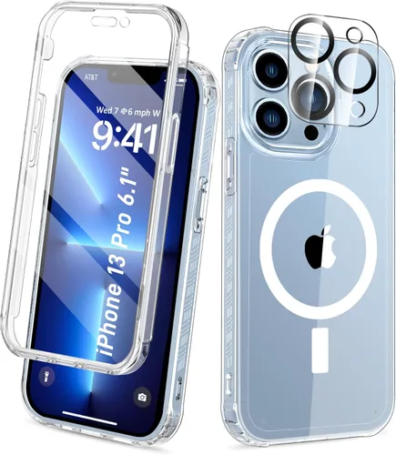 Miniatura 43 de Funda para iPhone 15 de cuerpo completo, protector de pantalla integrado, con protector de lente de cámara, [antiamarilleamiento], funda protectora