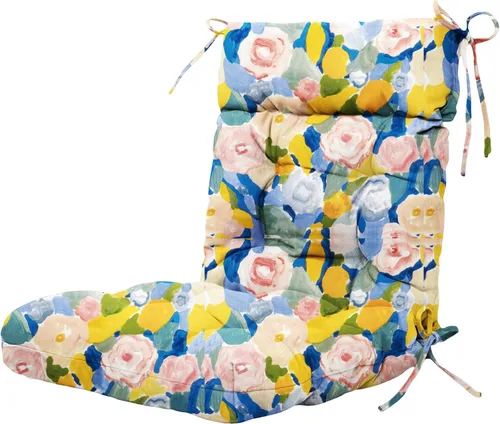 Miniatura 11 de ARTPLAN Cojín para silla de exteriores, cojín de respaldo alto para patio con lazo para silla mecedora Adirondack, 44 x 21 x 4 pulgadas, 1 unidad