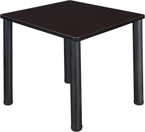 Miniatura 17 de Regency Kee - Mesa cuadrada pequeña para sala de descanso de 30 pulgadas, parte superior de cerezo, patas negras