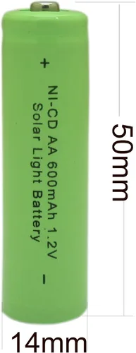 Miniatura 2 de GEILIENERGY AA tamaño Nicd AA 600mah 1.2V batería recargable para luz solar lámpara solar color verde (paquete de 8)