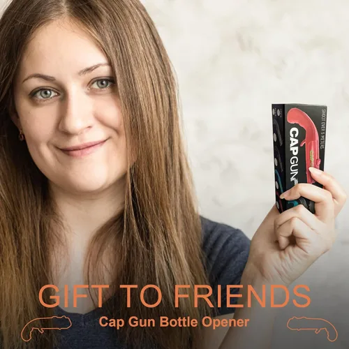 Miniatura 2 de REDIVA Pistola de tapa abridor de botellas, lanzador de disparos divertidos, pistola creativa de cerveza para juego de beber, fiesta familiar, bar
