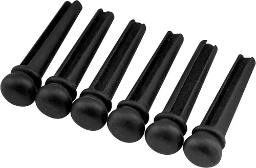 Musiclily Slotted Folk - Pasadores de extremo para guitarra acústica de ébano para piezas de guitarra Martin Taylor, color negro (paquete de 6)