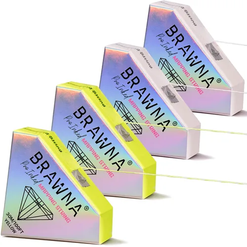 Miniatura 21 de BRAWNA [Versión mejorada] 30 metros de hilo blanco de mapeo de cejas para medición de cejas - Suministros de microblading - Kit PMU - Kit de 2-Blanco