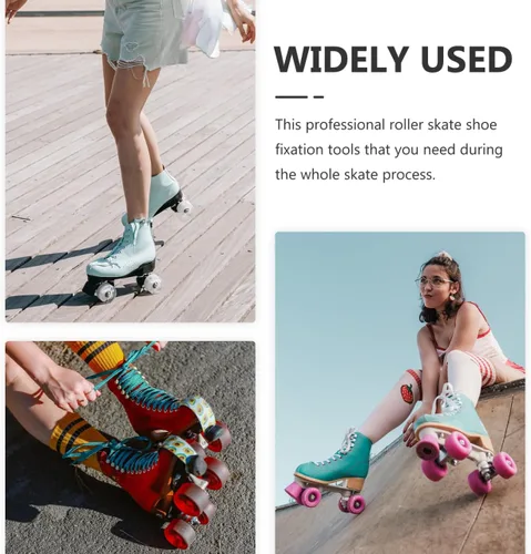 Miniatura 5 de BESPORTBLE 2 piezas de correa de patinaje de repuesto en línea zapatos de patinaje de ruedas correa de energía, hebillas para patines de hielo