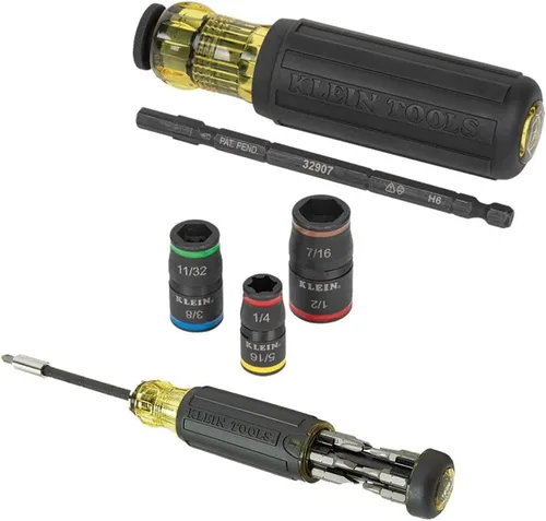 Miniatura 2 de Klein Tools 80083 Kit de destornillador de impacto con enchufe abatible de impacto 7 en 1 y destornillador multibit 14 en 1 y destornillador