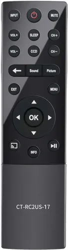 CT-RC2US-17 CTRC2US17 - Control remoto de repuesto para Toshiba LED TV 32L221U 55L421U 43L621U 49L621U 55L621U 65L621U