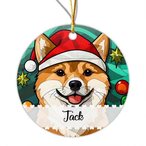 Miniatura 11 de Chow Chow - Adorno decorativo para árbol de Navidad 2026, adorno personalizado para sombrero de Navidad, regalo de adornos de Navidad para perros