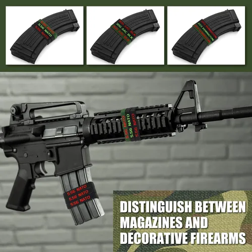 Miniatura 7 de Chivao Paquete de 45 bandas de marcado de revistas 5.56, 223 REM, 300 bandas opacas para accesorios