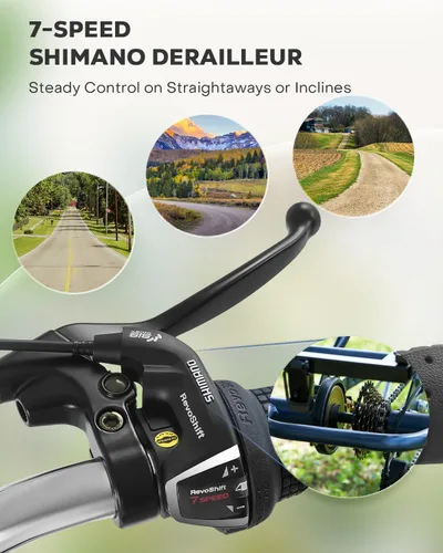 Miniatura 6 de VIRIBUS Triciclo plegable para adultos, triciclo plegable de 7 velocidades para adultos con cesta con ruedas extraíble, bicicletas plegables de 3