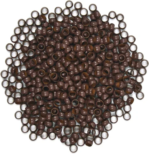 Miniatura 8 de Nano cuentas de cobre de 0.098 pulgadas para extensiones de cabello, cuentas de micro enlaces, extensiones de cabello nano anillo