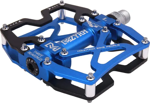 Miniatura 3 de Mzyrh - Pedales de bicicleta de montaña, ultra fuertes, coloridos, mecanizados CNC, de 9/16 pulgadas, ciclismo sellado con 3 rodamientos