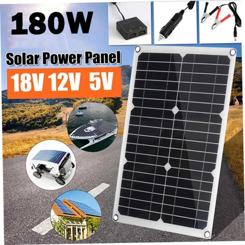 Miniatura 7 de TIDTALEO Dc Dual USB Kit de panel solar portátil con controlador de carga para mantenimiento de batería de camping RV y energía de emergencia
