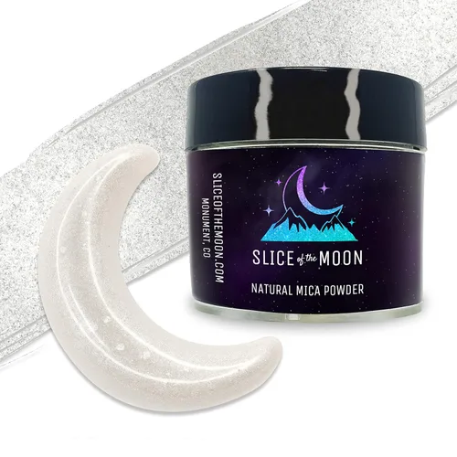 Miniatura 12 de Slice of the Moon Polvo de mica mineral natural verde iridiscente, 0.88 oz (25 g) para uso personal o profesional - cosméticos, proyectos