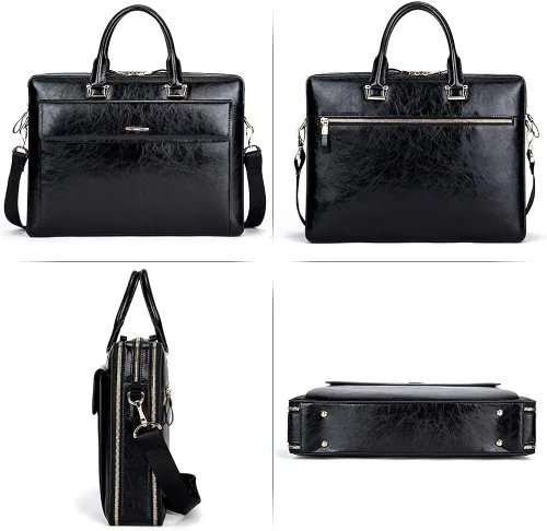 Miniatura 7 de CLUCI Maletín de cuero para mujer con cartera para mujer