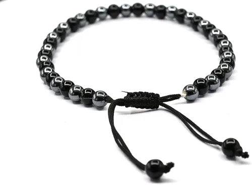 Miniatura 5 de Amazing Gemstone Hematite Black Obsidian Anklet - Anti Swellig Ankle Bracelet, Weight Loss Aid Ankle Bracelet for Men Women