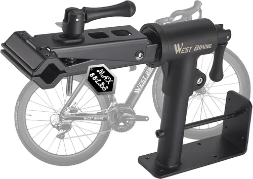 Miniatura 9 de West Biking Soporte para bicicleta (máximo 88 libras) para mantenimiento con abrazadera ajustable, soporte de reparación de bicicletas para un fácil