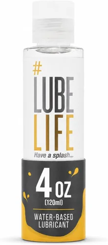 LubeLife Lubricante a base de agua - Lubricante personal para hombres, mujeres y parejas, tamaño de viaje, no mancha, fácil de limpiar, seguro para