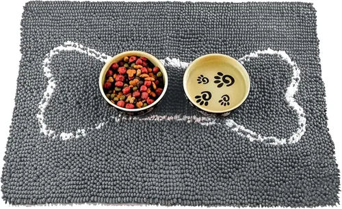 Miniatura 12 de Soggy Doggy Slopmat - Tapete de comida para perros, tapete de microfibra absorbente de felpilla para alimentación de mascotas para alimentos