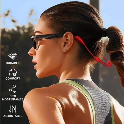 Miniatura 4 de Correa para Gafas 3 Piezas, Correa Ajustable Sin Cola para Lentes de Sol para Deportes, Soporte para Anteojos Alrededor del Cuello, Retenedor de 3