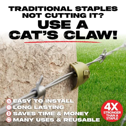 Miniatura 2 de Cat's Claw Fasteners 75 piezas de 1.5" para maderas duras Reemplaza las grapas de valla, se instala rápidamente con un taladro eléctrico - No se