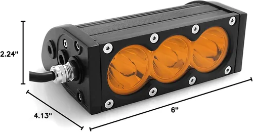 Miniatura 6 de Barra de luz LED Angel ma de 15 cm, fila única, luz ámbar para luz antiniebla, conducción, trabajo, todoterreno, camioneta, SUV, ATV, UTV, camión