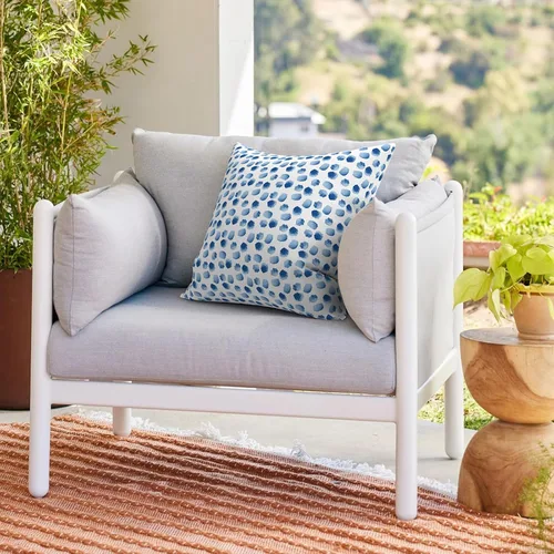 Miniatura 19 de Juego de 2 almohadas para exteriores de 16 x 16 pulgadas, repelentes al agua con interiores, para muebles de patio, hogar, jardín, geometría bohemia