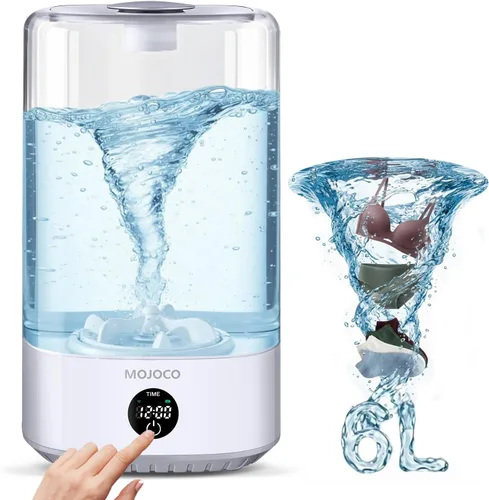 Miniatura 9 de MOJOCO Mini lavadora – Lavadora portátil pequeña de 4 litros con 3 modos de lavado para ropa interior, calcetines y ropa de bebé, mini lavadora