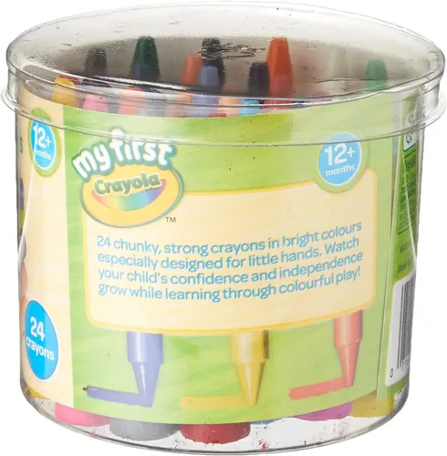 Miniatura 2 de CRAYOLA MyFirst - Crayones gigantes, colores surtidos (paquete de 24), crayones colorantes de fácil agarre, perfectos para manos de niños pequeños