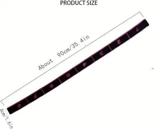 Miniatura 2 de Fitness Resistance Band for Stretching and Yoga, Fitness Resistance Bands with Handles, Number Stretch Resistances Band with Clear Markings, for