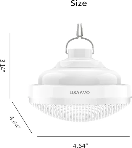Miniatura 6 de 2 luces de tienda de campaña recargables 2400mAh LED luz de camping, IPX5 impermeable para camping, al aire libre, corte de energía