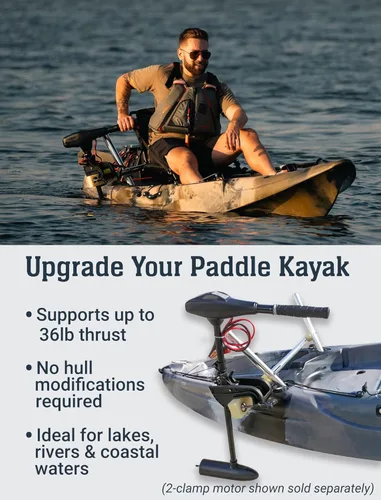 Miniatura 2 de BKC Brooklyn Kayak Company UH-TM315 Soporte de motor de pesca al curricán para kayak para configuración rápida y fácil