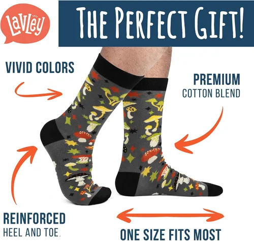 Miniatura 91 de Lavley Calcetines divertidos para adultos, regalos novedosos y rellenos de calcetines para hombres, mujeres y adolescentes, talla única