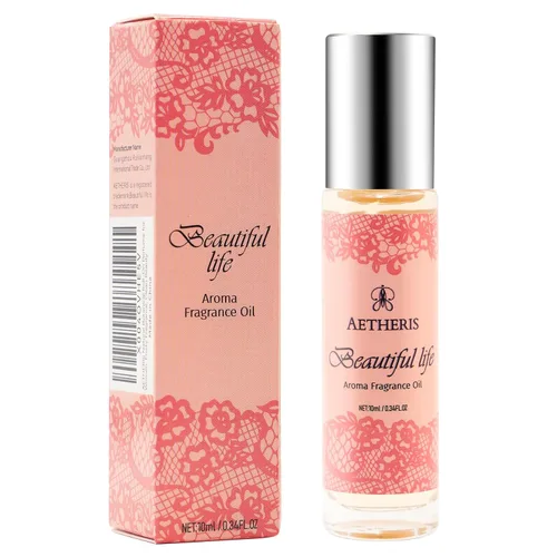AETHERIS - Perfume de feromonas para mujer, fragancia floral, aroma femenino, diseño de bola rodante, un duradero adecuado tanto para uso diario