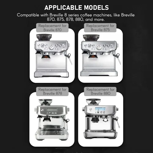 Miniatura 7 de Portafiltro sin fondo de 2.126 in, portafiltro desnudo sin fondo compatible con Breville serie 8 y máquinas Breville de 2.126 in Compatible