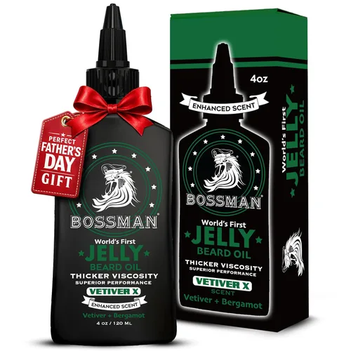 Miniatura 11 de Bossman Aceite en Gel para Barba para Hombres (4 oz, Naked - Sin Fragancia) – Suaviza, Hidrata y Acondiciona con Ingredientes Naturales