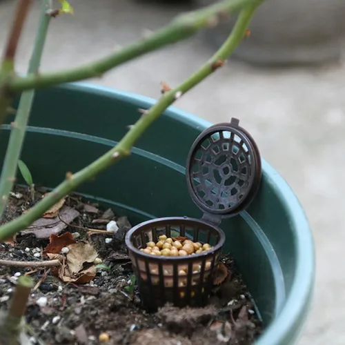 Miniatura 7 de Happyyami Caja de fertilizante para bonsái con tapa, contenedor de fertilizante para plantas de interior, soporte portátil para bonsái suculentas