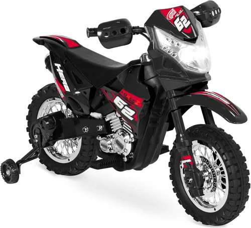 Best Choice Products motocicleta eléctrica para niños de 6V con ruedas de apoyo, neumáticos con tracción, luces delanteras funcionales, velocidad