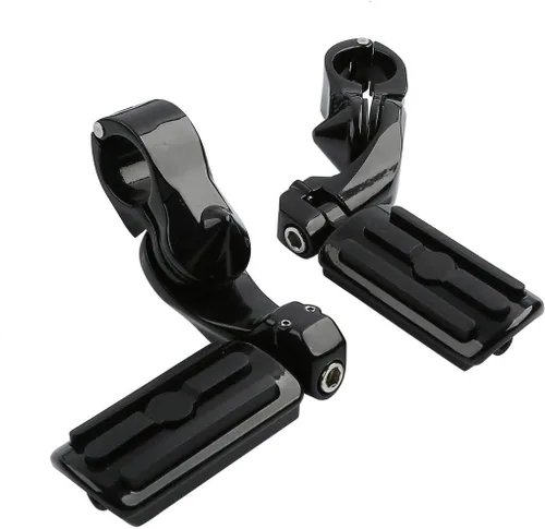 Miniatura 7 de TCMT Estribo corto de montaje en ángulo para carretera de 1 1/4 pulgadas para Harley Touring Road King Street Glide Road Glide Electra Glide Softail