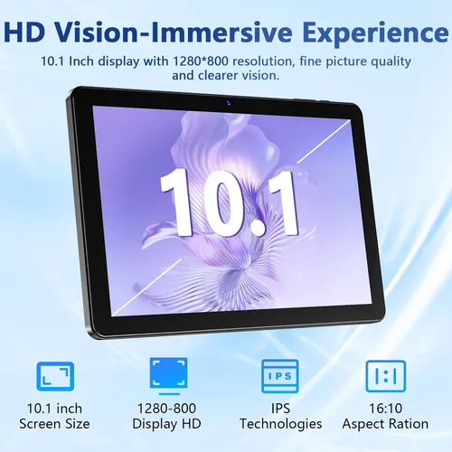 Miniatura 3 de Tablet de 10 Pulgadas, 2025 Android 15 Tablets, 18GB+128GB, Expansión de 1TB, Tablet Octa-Core Compatible con Widevine L1 con WiFi 6, Batería