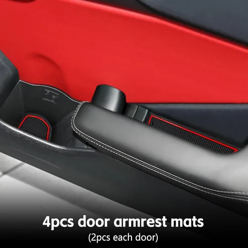 Miniatura 6 de Auprite Alfombrillas antipolvo para Toyota 86 Subaru BRZ Scion FR-S 2022 2023 2024 2025, ajuste personalizado, forros para portavasos de puerta