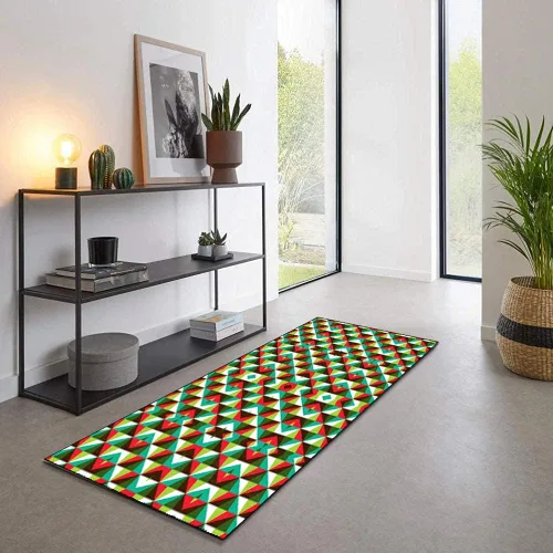 Miniatura 5 de Alfombra de pasillo con diseño contemporáneo, de 35.5 pulgadas x 11 pies, para pasillos, cocina, entrada, vestíbulo, alfombra de pelo bajo, lavable