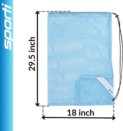 Miniatura 6 de Bolsas de Equipo de Natación Sporti, Mochila de Cordón de Malla, Bolsa de Natación para Nadadores, Mochila de Malla para la Playa