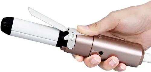 Miniatura 5 de VAV Mini Plancha rizadora de pelo 2 en 1 de viaje, plancha plana de doble voltaje, plancha de pelo de 1 pulgada, varita rizadora portátil