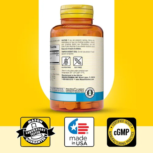 Miniatura 6 de Mason Natural Gluconato de magnesio 550 mg - Corazón saludable y sistema nervioso, función muscular mejorada y niveles de presión arterial, 100