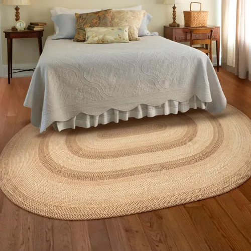 Miniatura 181 de Homespice Alfombras de Área Ovaladas Trenzadas de Yute Denim Azul de 8x10 pies para Sala de Estar, Dormitorio y Comedor. Apto para Mascotas. Estilos