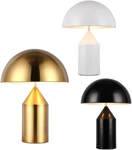 Miniatura 5 de Lámpara de mesita de noche en forma de hongo Meefad, lámpara de mesa moderna con base pesada, luz nocturna en forma de cúpula, lámpara de acento