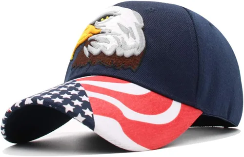 Miniatura 13 de Anna-Kaci Gorra de béisbol con velcro ajustable en relieve en 3D con bandera estadounidense de Estados Unidos
