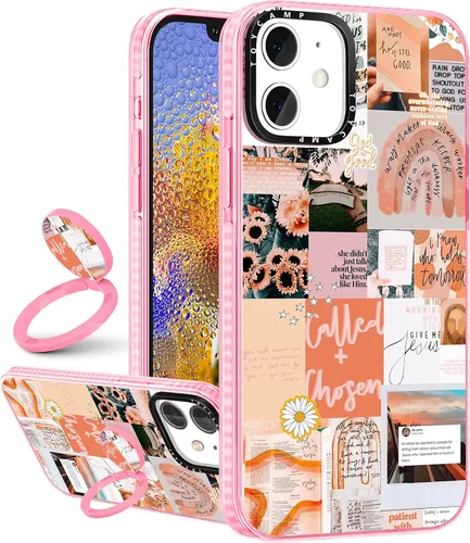 Miniatura 17 de Toycamp Funda para iPhone 13 Pro Max Blanca Con soporte de anillo, lindo astronauta, divertido diseño de dibujos animados, para niñas