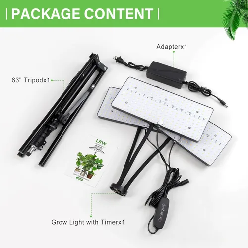 Miniatura 6 de Luces de cultivo LBW 2024 para plantas de interior con soporte, 642 LEDs de espectro completo, lámpara de planta de pie alta, lámpara de planta alta