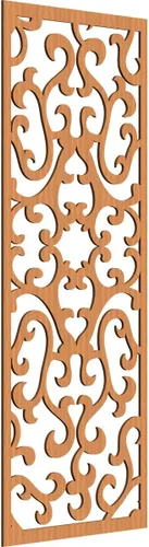 Miniatura 188 de Smithfield Paneles de pared decorativos de madera con calado, 13 3/8 pulgadas de ancho x 34 3/8 pulgadas de alto x 3/8 de alto, roble rojo rojo